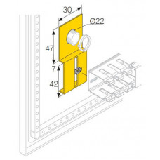 Кронштейн для перф. кабель-канала на кнопку d22 (уп.100шт) ABB 