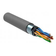 Кабель связи витая пара U/UTP, кат.5E 4х2х24AWG solid, PVC, 305м, серый | LC1-C5E04-111 | ITK