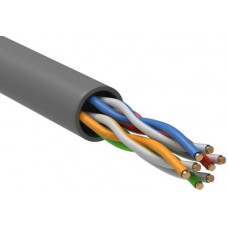 Кабель связи витая пара U/UTP, кат.6 4x2х23AWG solid, LSZH, 305м, серый | LC1-C604-121 | ITK