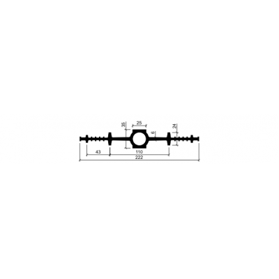 Шпонка гидроизоляционная Аквастоп ДВ-220/25 (резина)