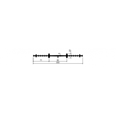 Шпонка гидроизоляционная Аквастоп ХВ-220 (резина)