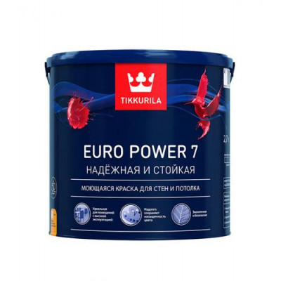 Краска в/д Tikkurila Euro 7 основа A матовая латексная 2.7л