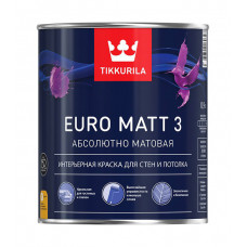 Краска водно-дисперсионная интерьерная Tikkurila EURO MATT 3 основа C 0,9 л