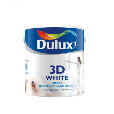 Краска в/д Dulux 3D White основа BW ослепительно белая 2.5 л