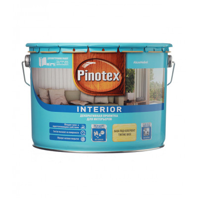 Антисептик Pinotex Interior декоративный для дерева бесцветный 9 л