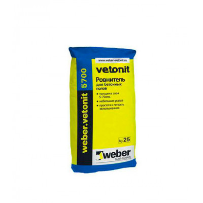 Ровнитель WEBER.VETONIT 5700 стяжка пола цементная 25 кг