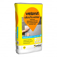 Клей для плитки Weber.vetonit ultra fix winter 25 кг зимний