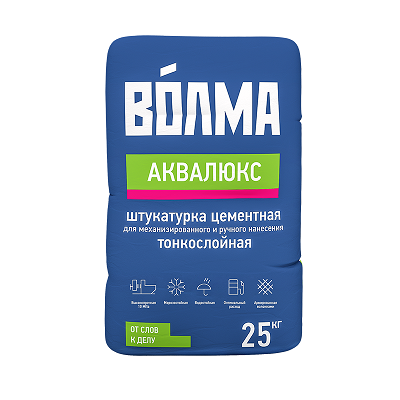 Штукатурка Цементная Волма - АкваЛюкс, 25 кг (48шт/под)                                   